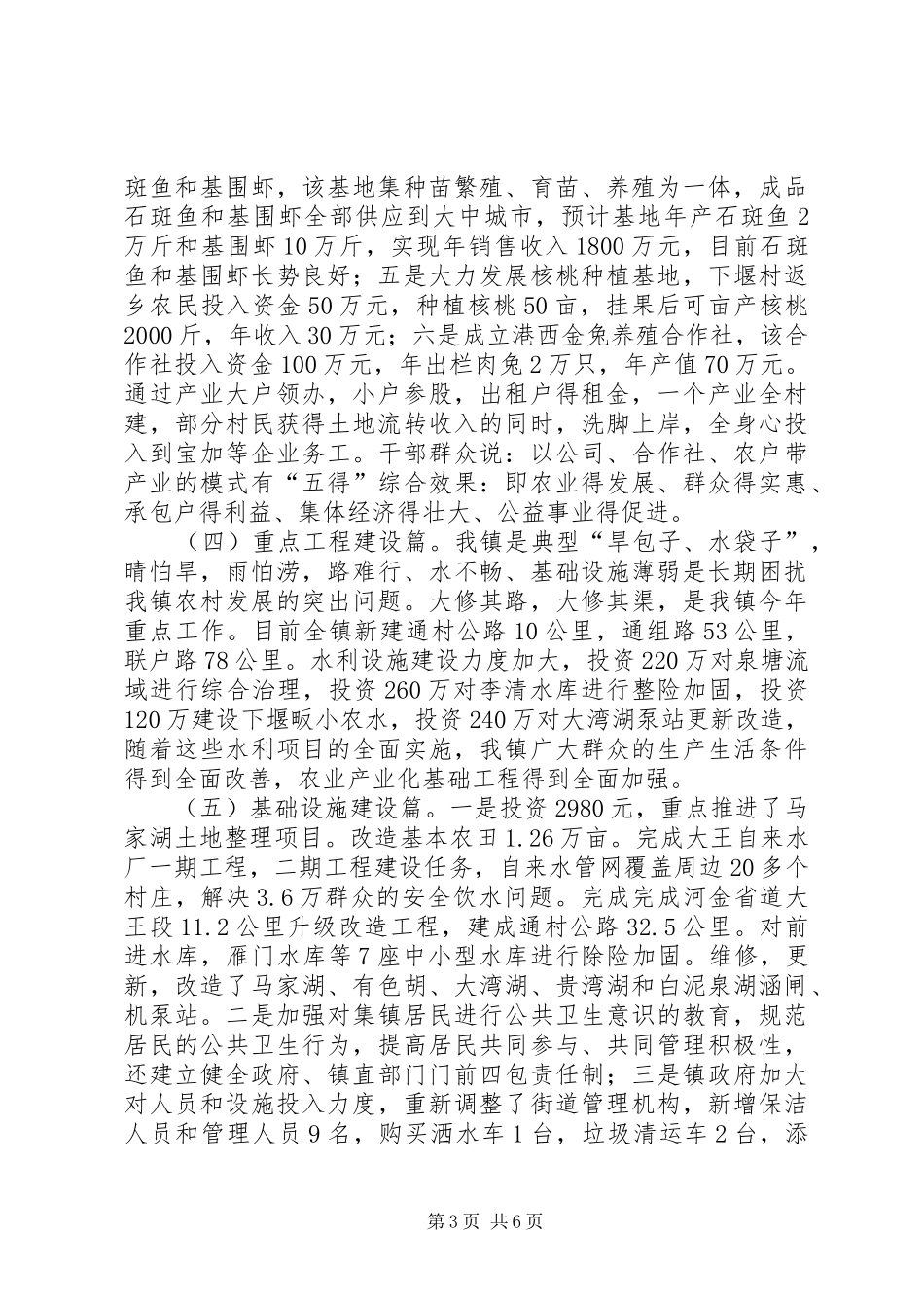 大王镇新农村建设工作汇报_第3页