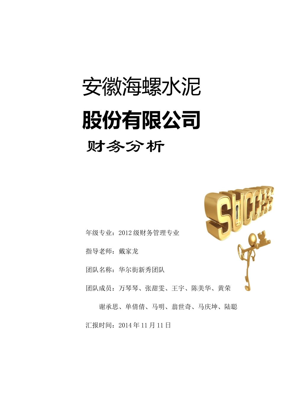 水泥股份有限公司财务分析_第1页
