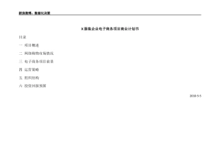X服装企业电子商务计划书