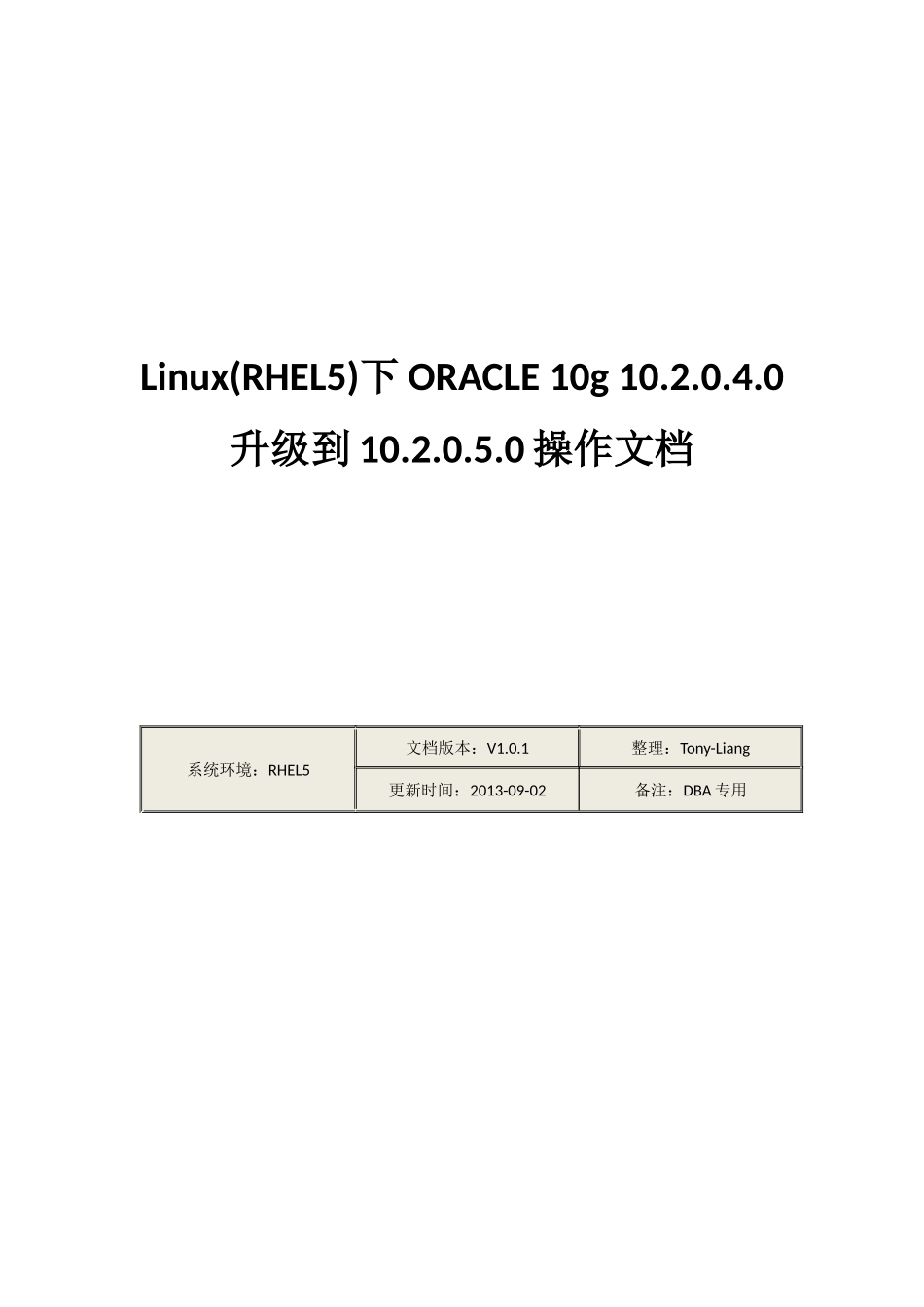 LinuxRHEL5下ORACLE10g102040升级102050操_第2页