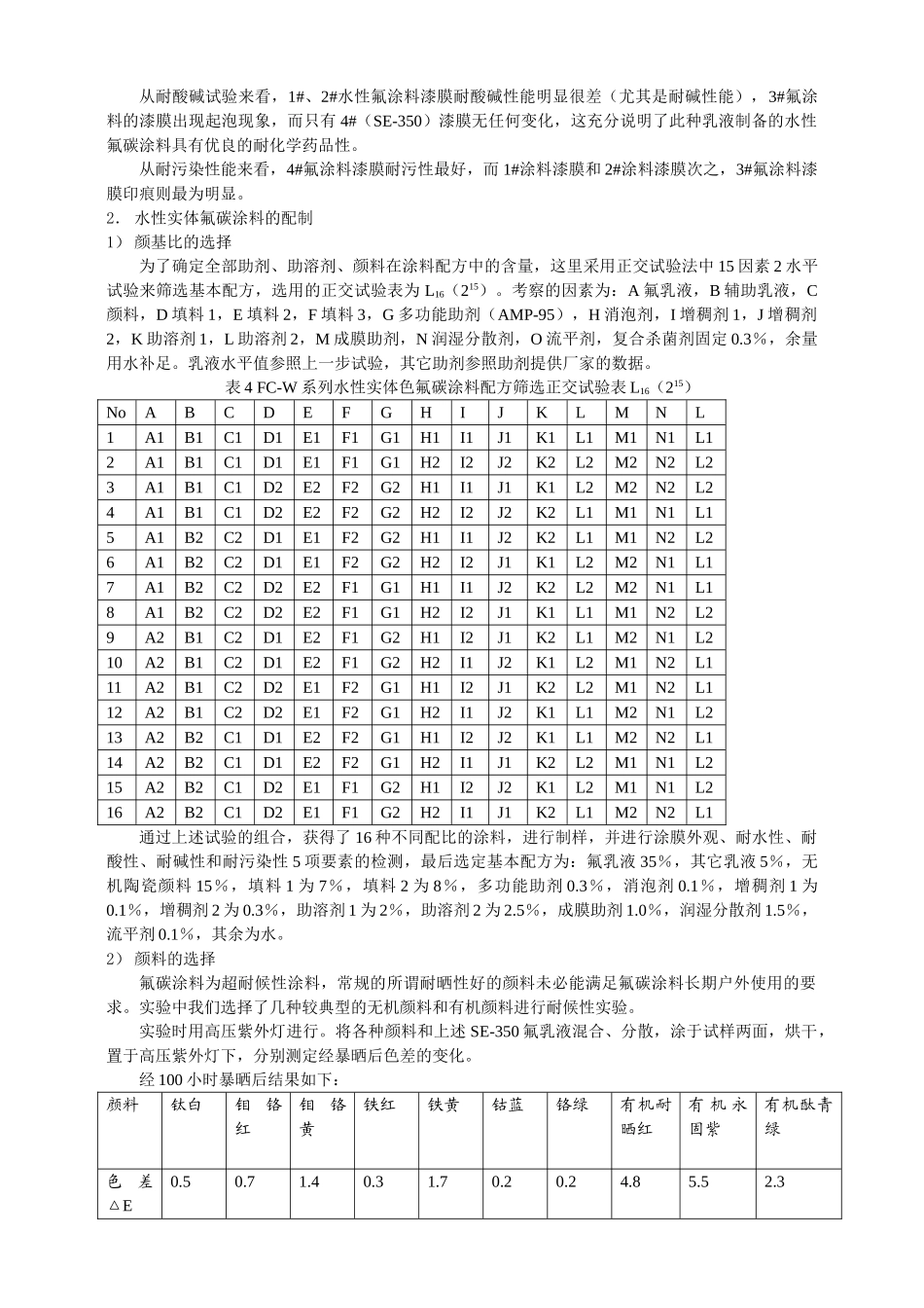 水性氟碳涂料的研究与应用(修改)_第3页