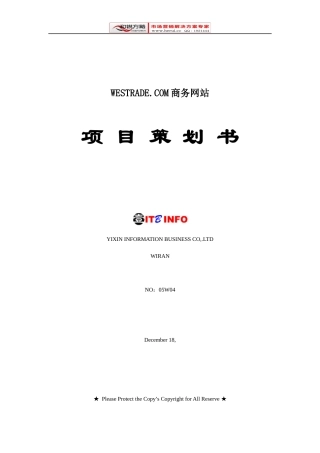 [和锐方略] 商务网站项目策划书
