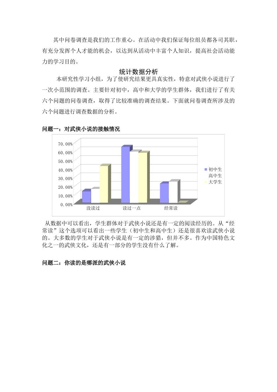 武侠文化对不同教育阶段学生的影响_第2页