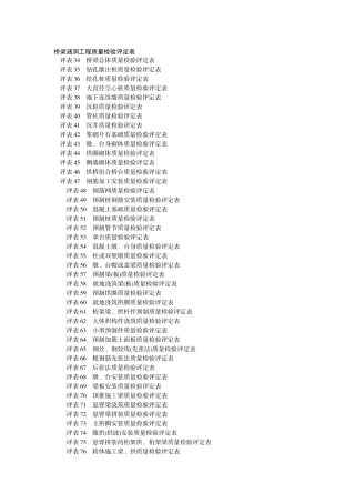 桥梁涵洞工程质量检验评定表