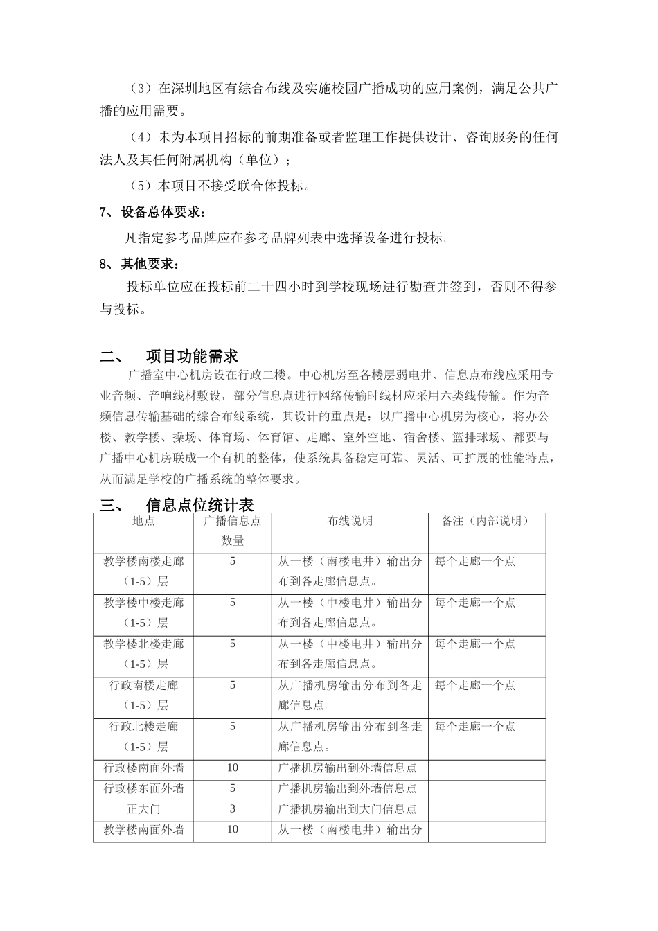 校园广播系统布线工程招标需求_第2页