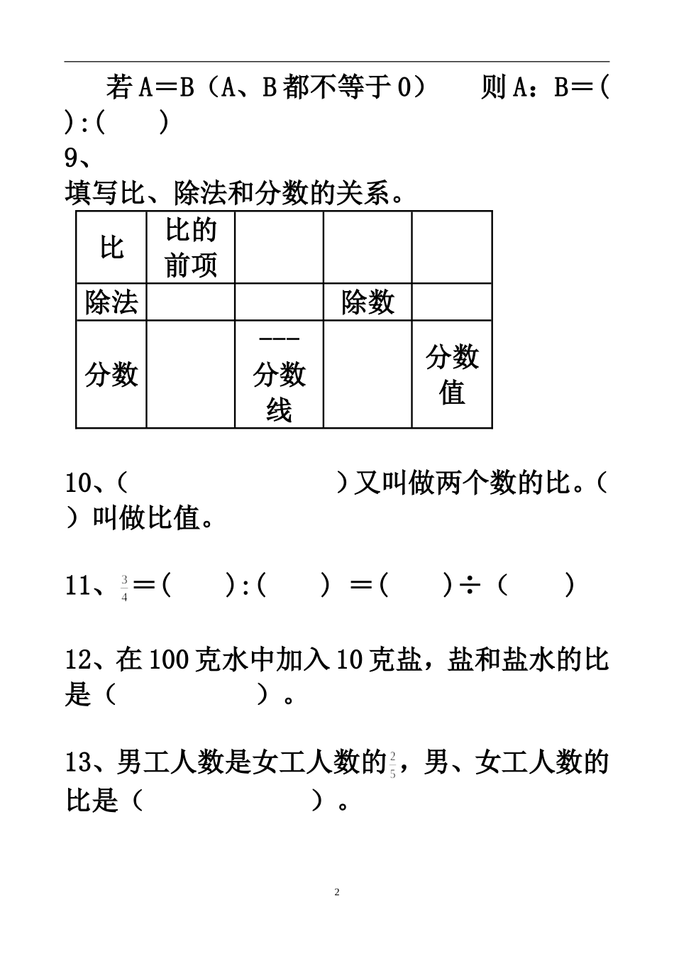 《比的意义和基本性质》练习题_第2页