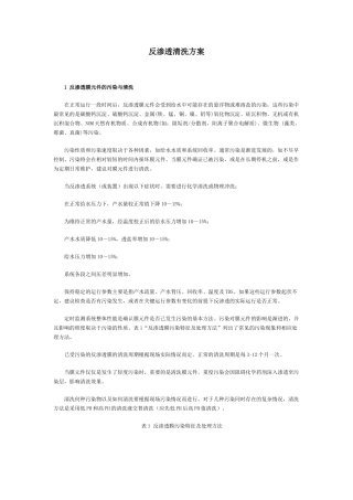 反渗透清洗方案-中国最领先的节能环保搜索门户网站—环搜网