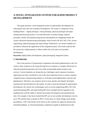XXXX机械设计制造及自动化 毕业设计 英文翻译资料