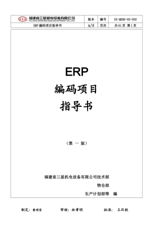 ERP编码指导书(最新版XXXX0618)