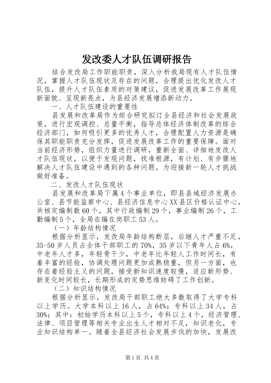 发改委人才队伍调研报告_第1页