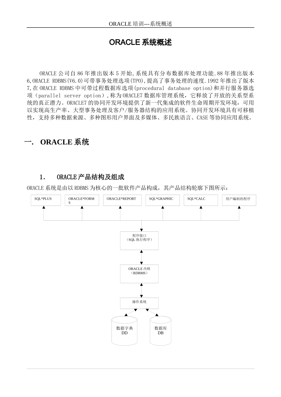 ORACLE系统概述_第1页
