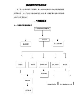 会计师事务所管理制度