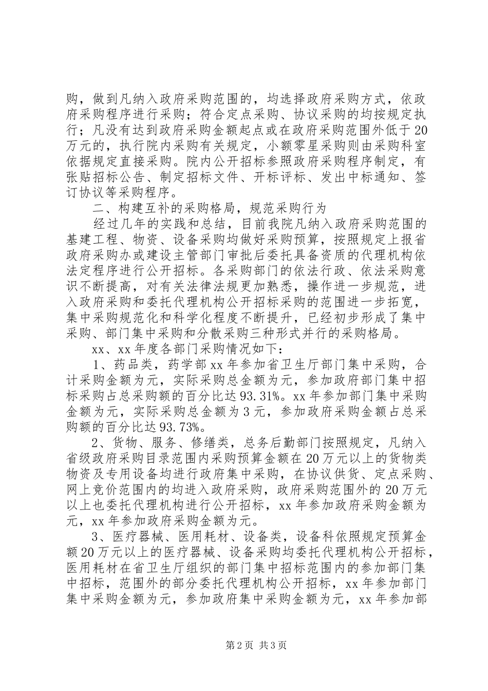 单位政府采购自查报告_第2页