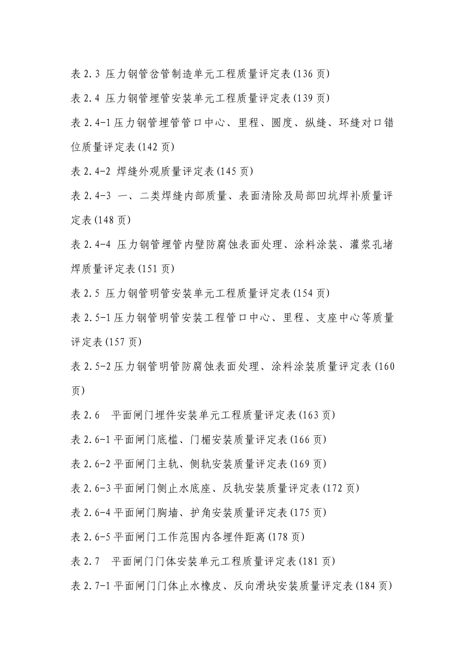 施工质量评定表目录_第3页