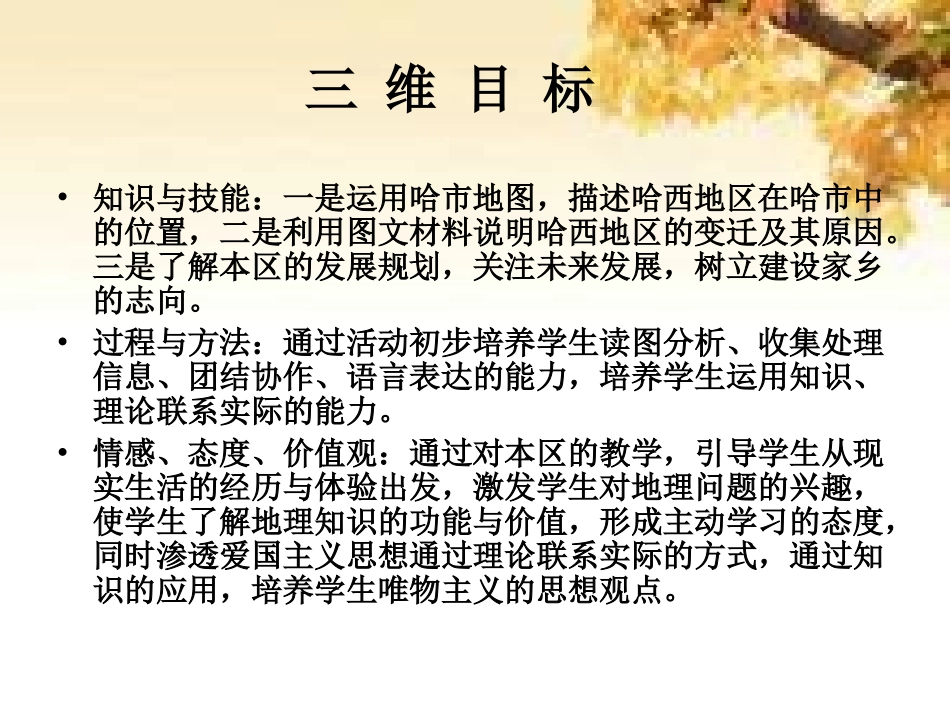 哈市163中学娄静波乡土地理教学设计《腾飞的哈西地区》_第3页