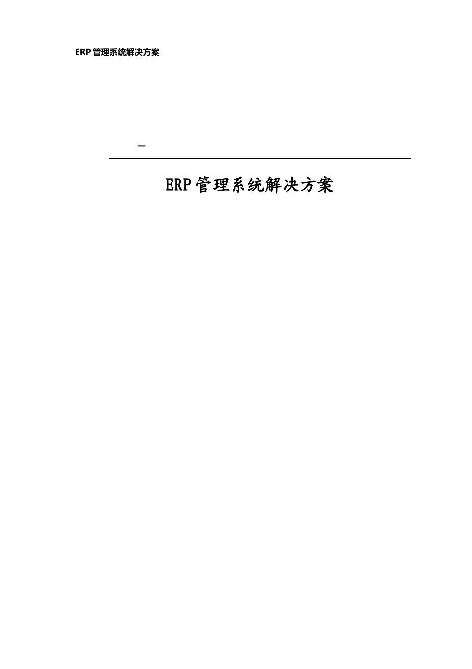 ERP解决方案完整版_第1页