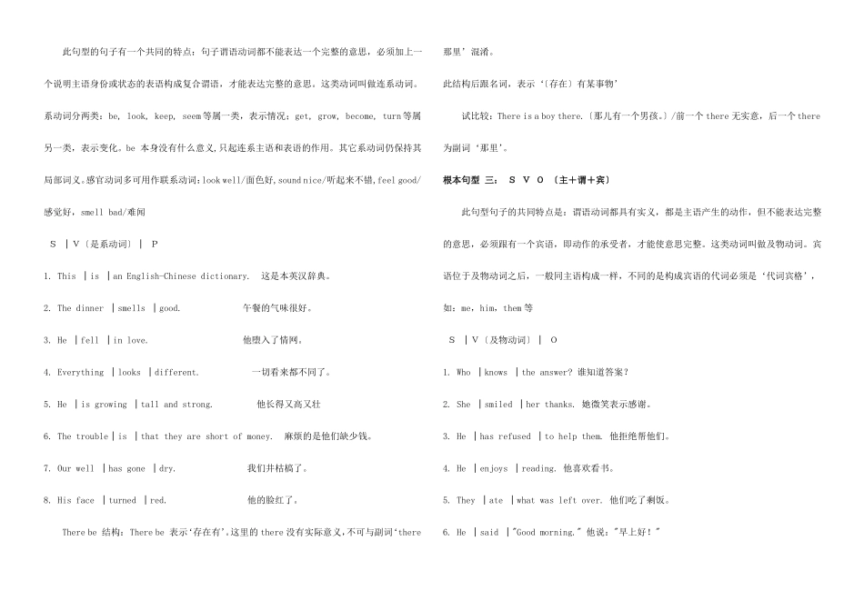 高一英语英语句子成分的划分及练习试题_第2页