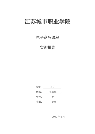 电子商务实训报告书