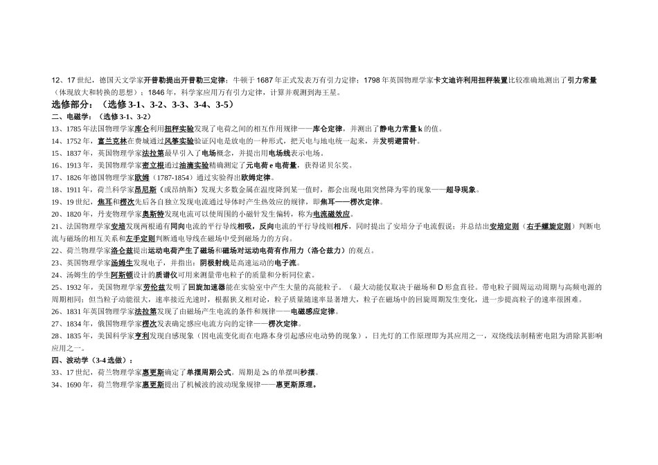 新课标高考高中物理学史(新人教版)74800_第2页