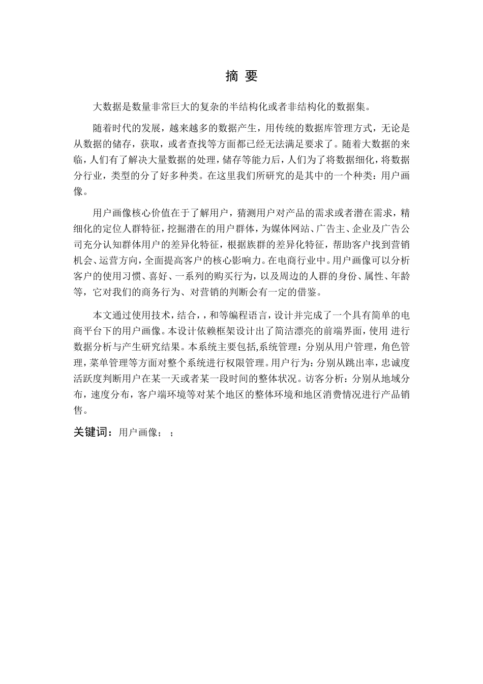 电商平台下用户画像的设计与分析(DOC48页)_第2页