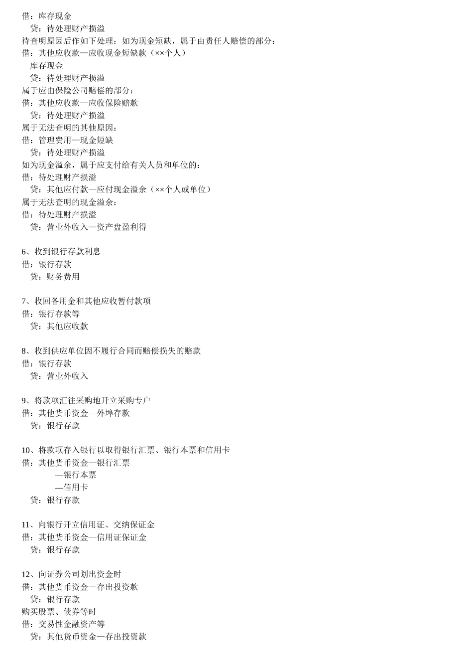 新的会计分录大全_第2页