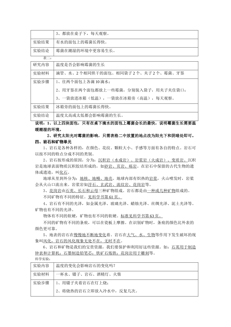 新教科版四年级下册科学复习资料_第3页