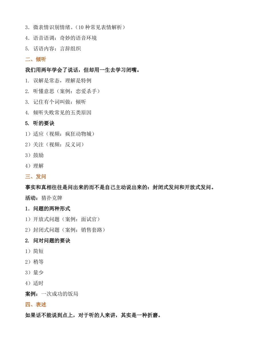 课程大纲点面俱到-高效沟通技巧_第3页