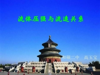 流体压强与流速关系