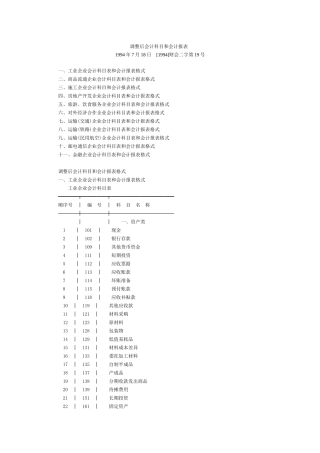 新会计科目和会计报表