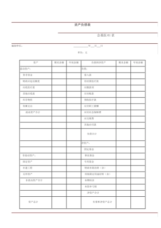 新会计制报表模板 黄玲