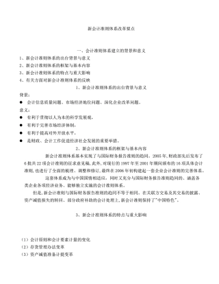 新会计准则体系改革要点( 11)