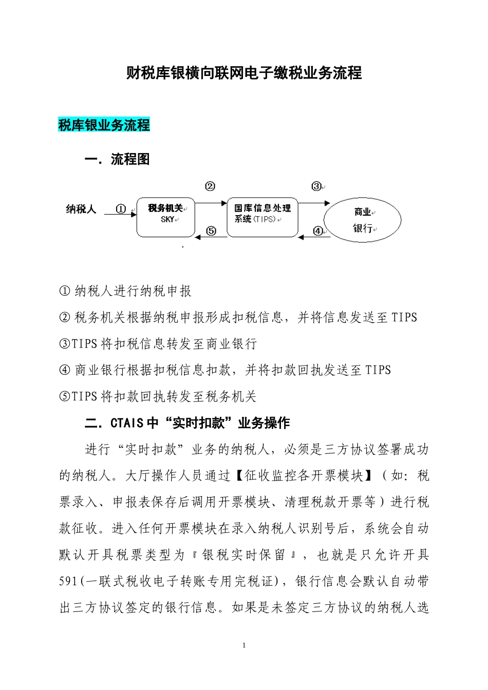 财税库银横向联网电子缴税业务流程_第1页