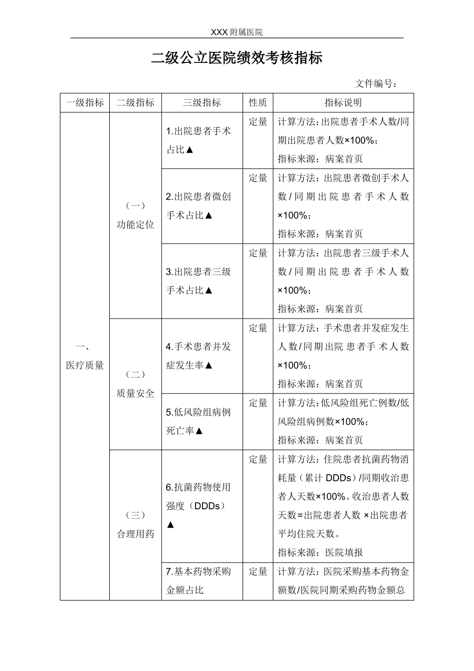 二级公立医院绩效考核指标_第1页
