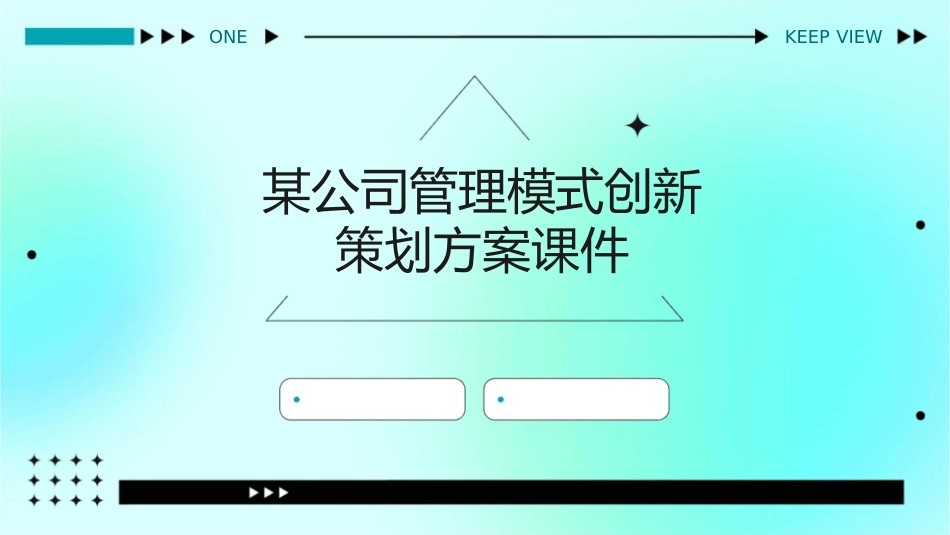 某公司管理模式创新策划方案课件_第1页