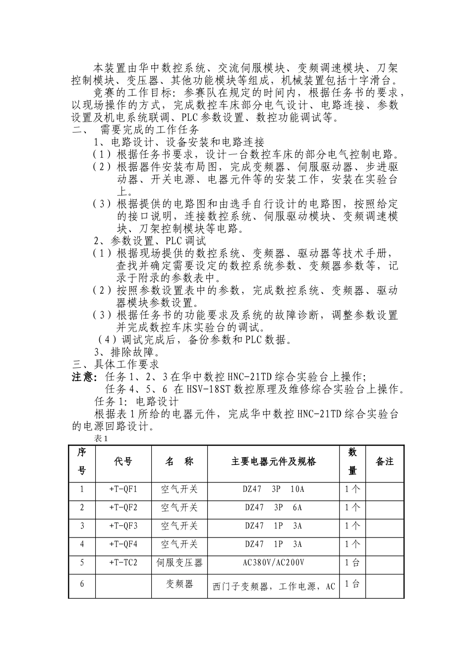 数控机床装调与维修竞赛项目竞赛试题(李海清)_第2页
