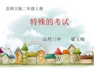 特殊的考试第一课时课件