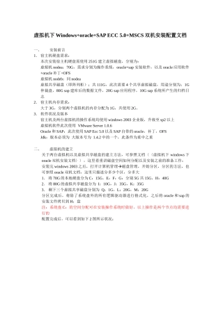SAP安装配置文档(支持双机、虚拟机)