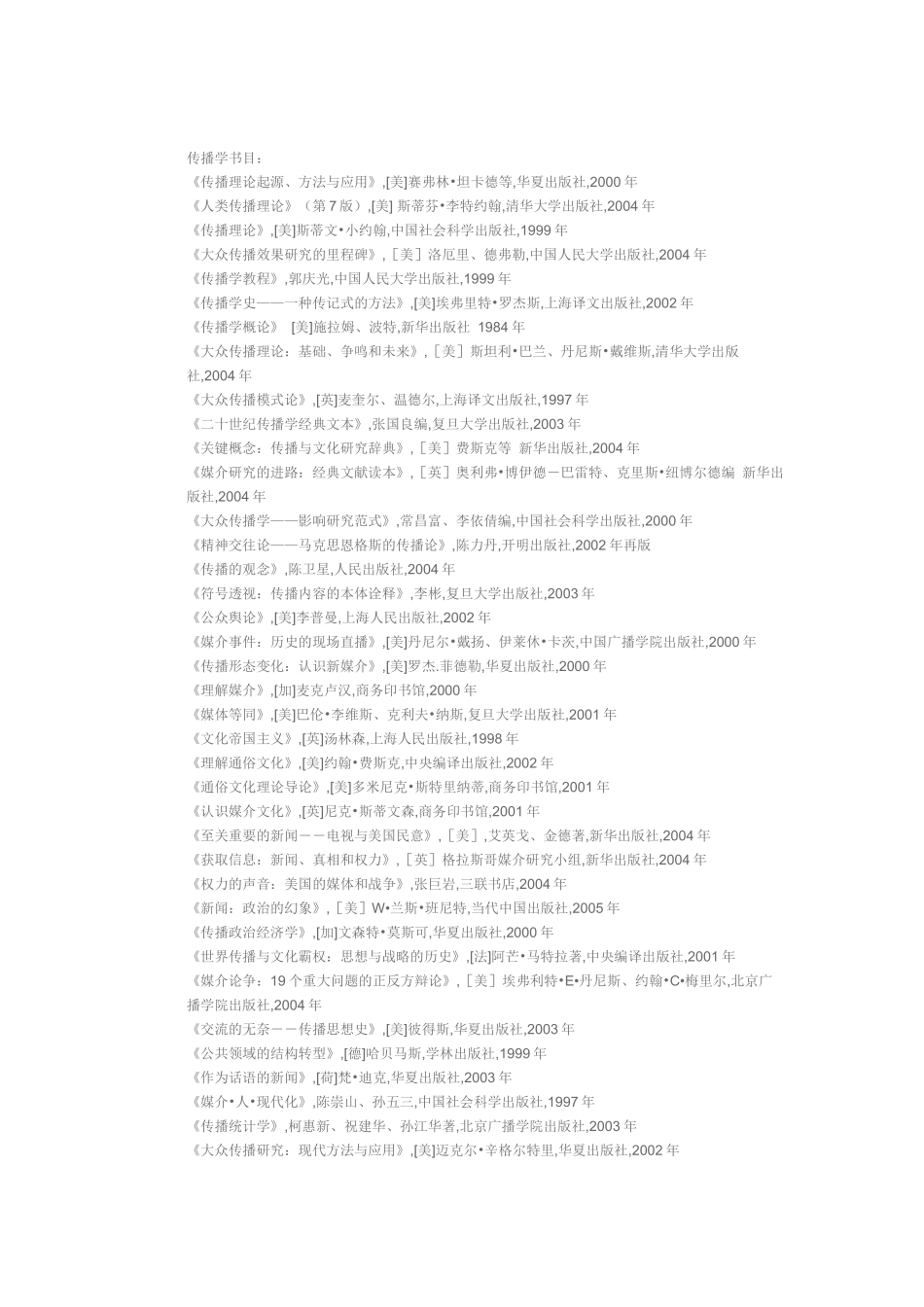 传播学参考书目与网站_第2页