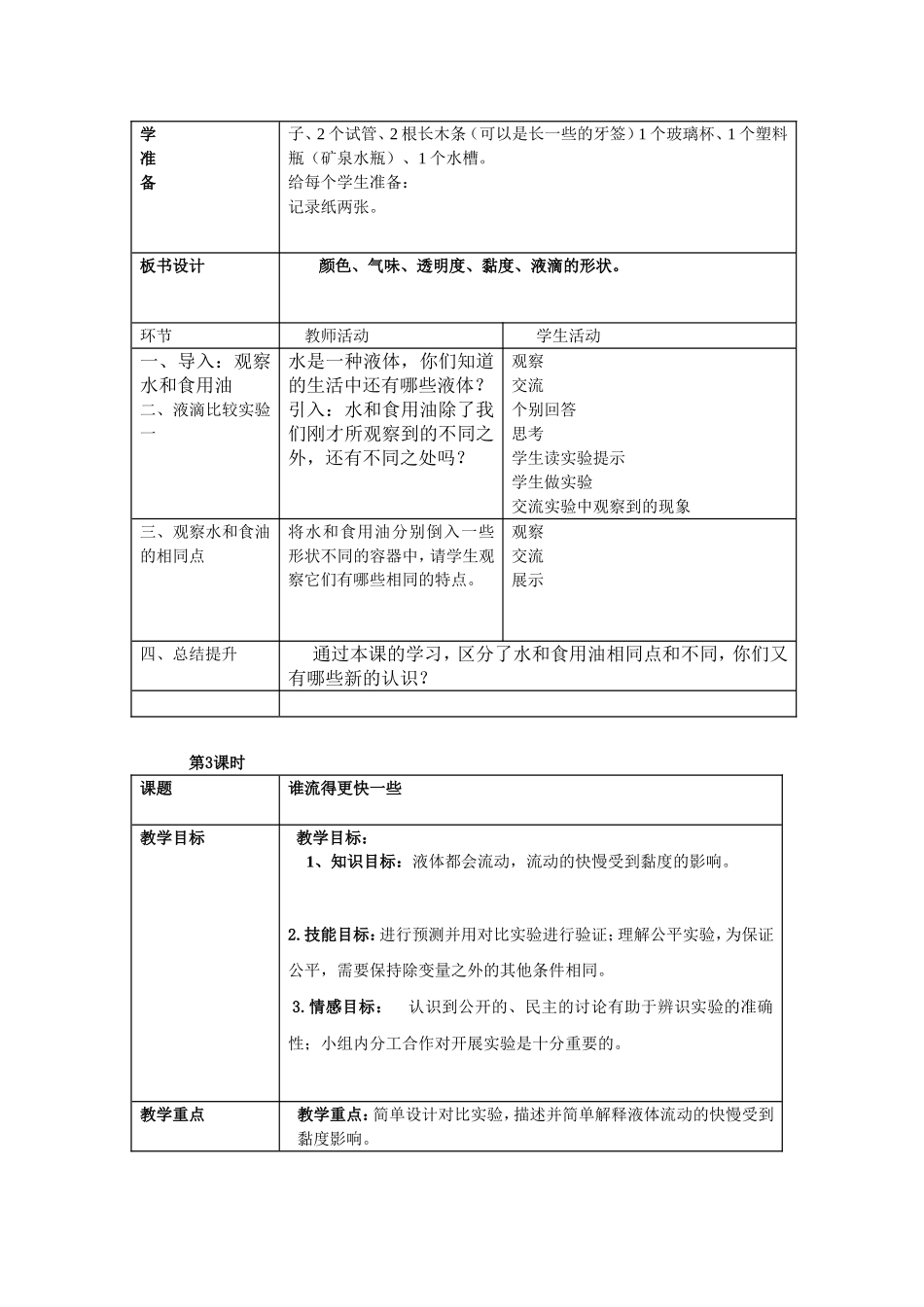 教案-三年级上册第四单元__水和空气_第3页