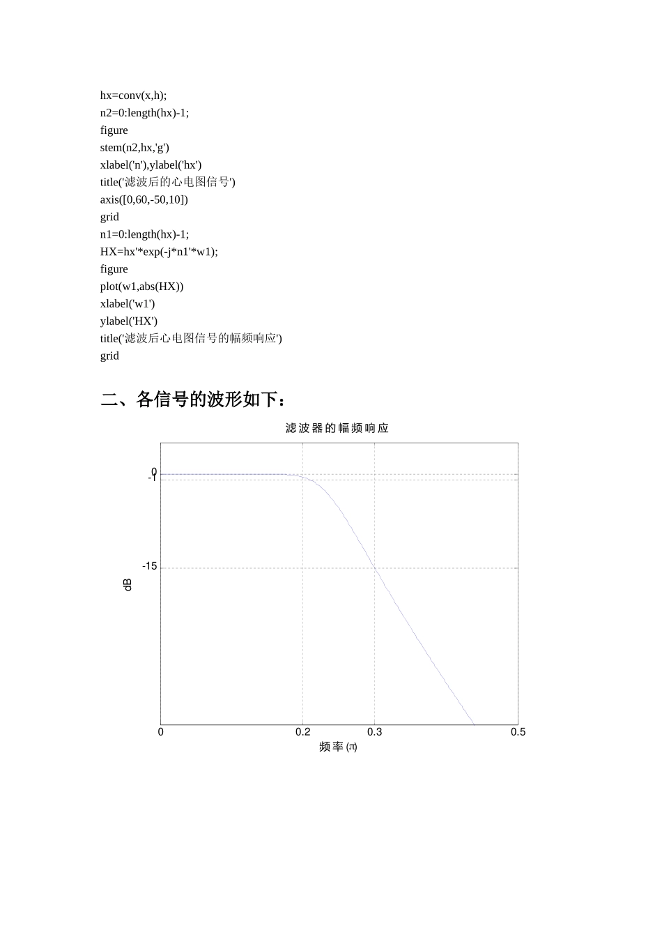 数字信号处理实验 滤波器在语音信号中的应用 (2)_第3页