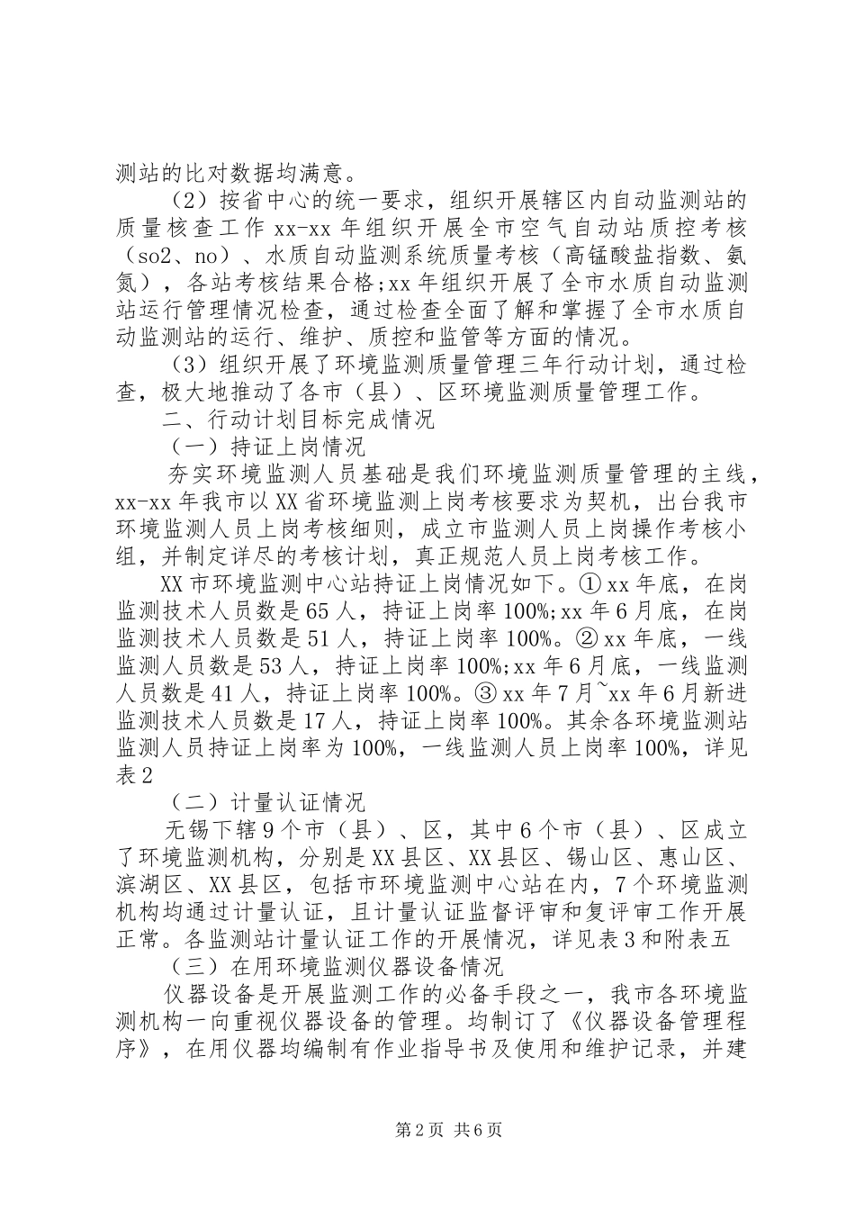 关于环境监测自查报告_第2页