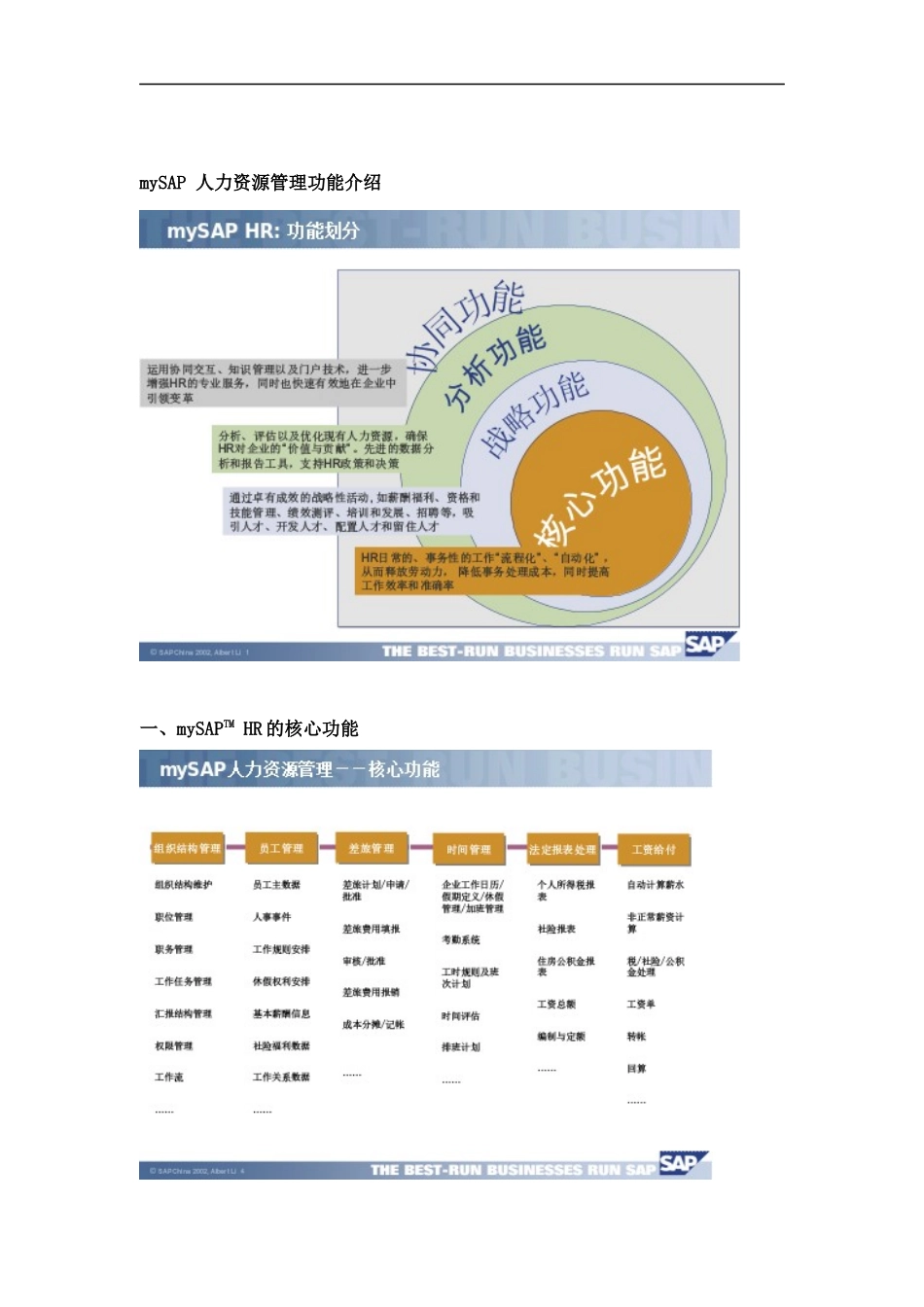 MYSAP人力资源管理功能介绍_第1页
