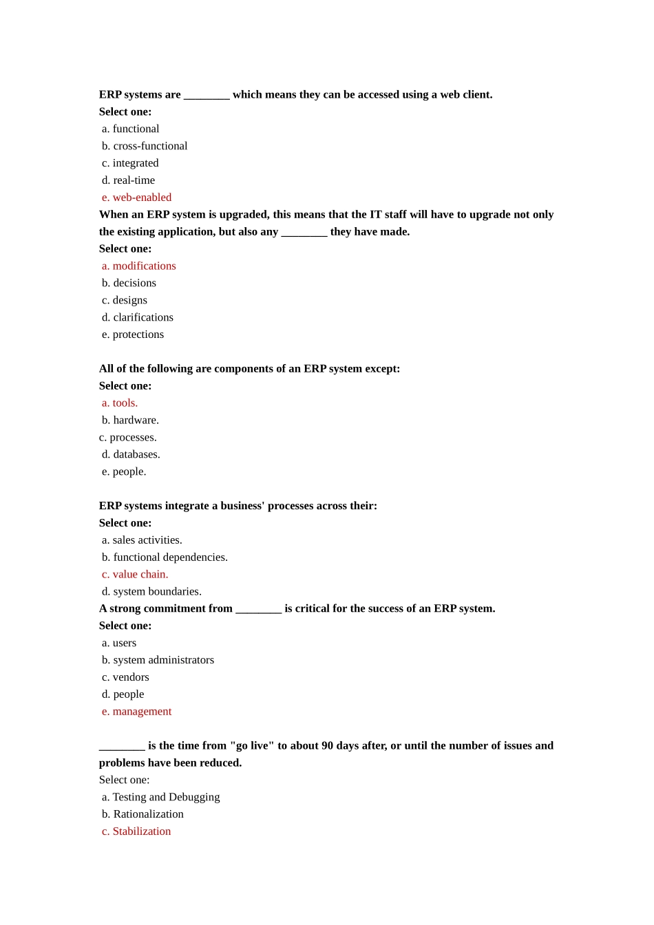ERP英文选择题_第2页