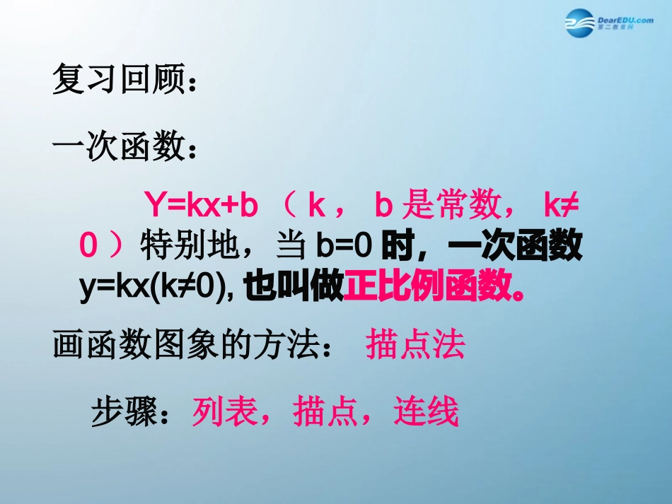 八年级数学下册《1732一次函数的图象》课件1（新版）华东师大版_第2页