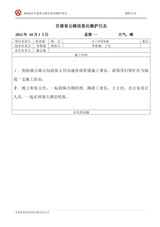 信息化维护工作日志(完整版)