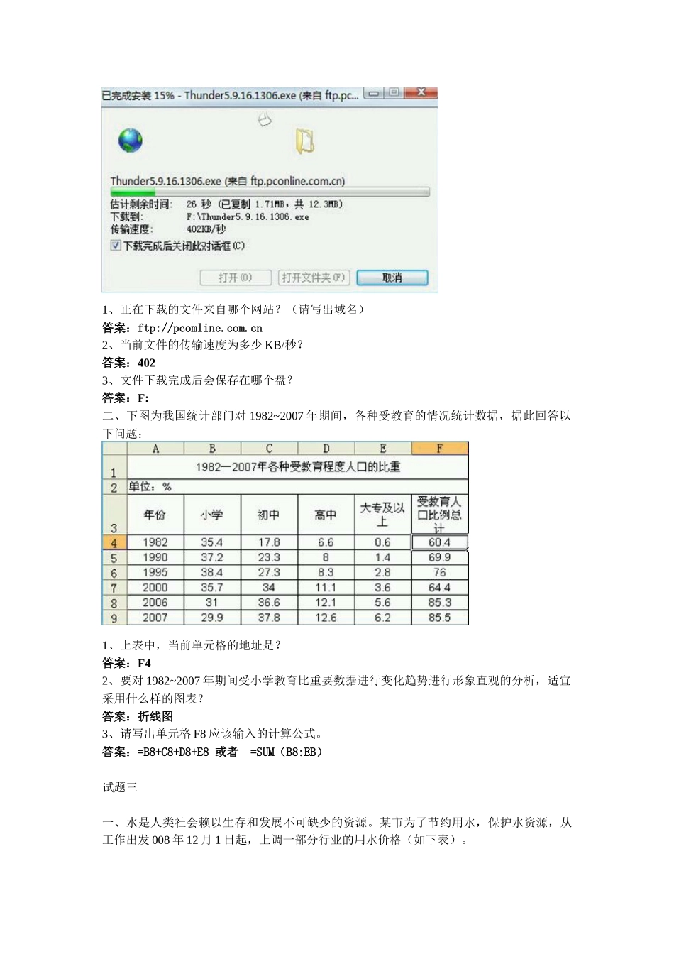 XXXX年山东省高中信息技术学业水平测试--分析题_第2页