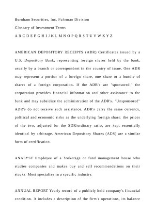 投资名词—英文2