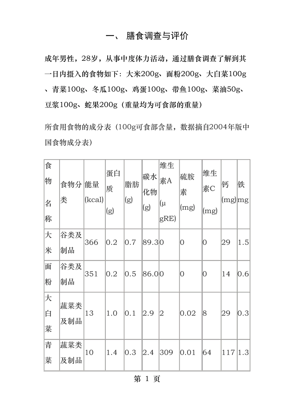 公共营养师技能模拟试题_第1页