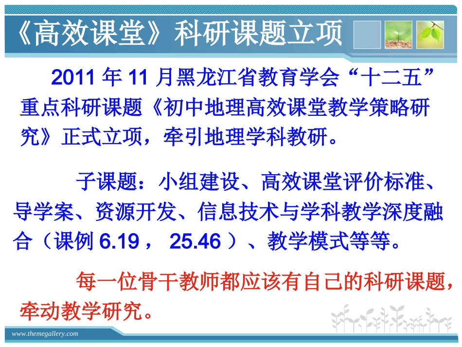 阿城地理教研员专题讲座《构建地理学科高效课堂》_第2页
