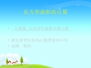 长方形面积的计算袁峰